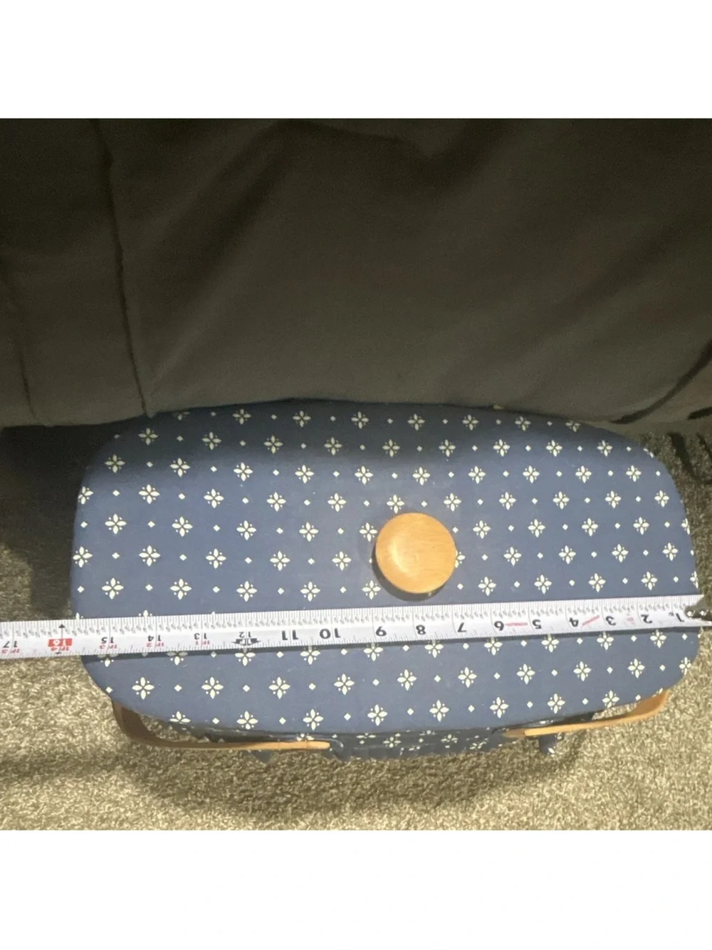 Longaberger Woven Basket with Blue Fabric Liner